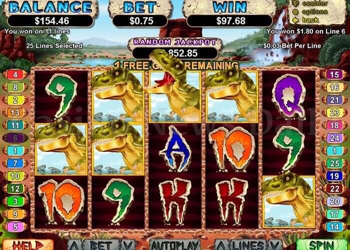 Game Slot online Bertema Dinosaurs